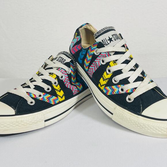 Converse Shoes - Converse All Star Black Multicolor Southwestern Themed Sneakers Womens Size 7